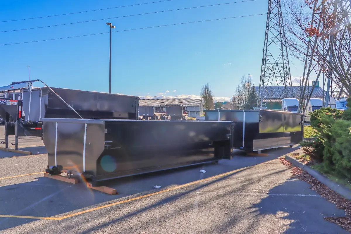 Roll-off dumpster ready for waste disposal at job site for Estate Cleanout Dumpster Rental in Monroe